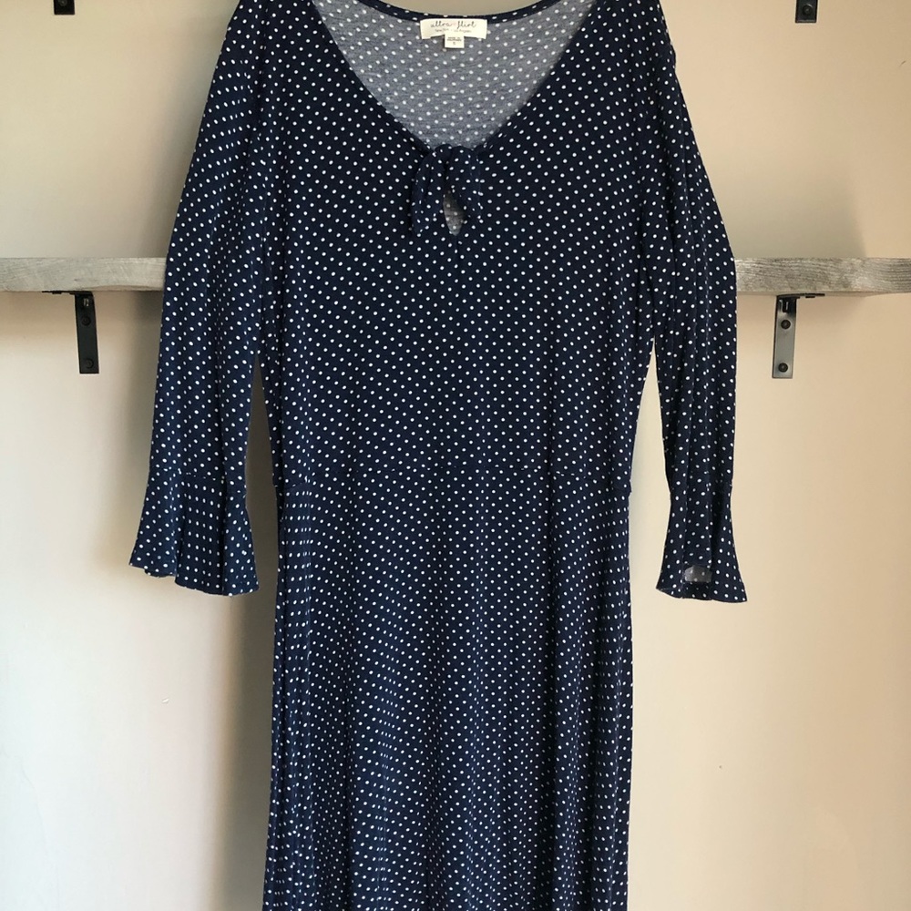 Blue & White Polka Dot Dress